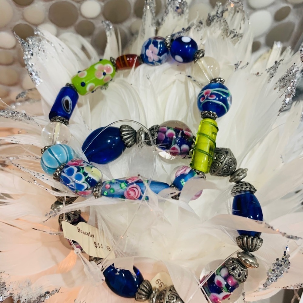 BR15- Glass beads bracelets set